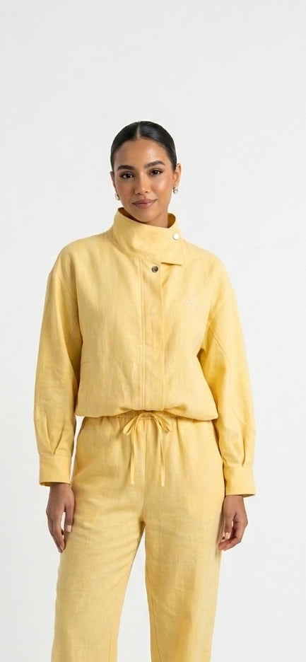 Linen Bomber Jacket