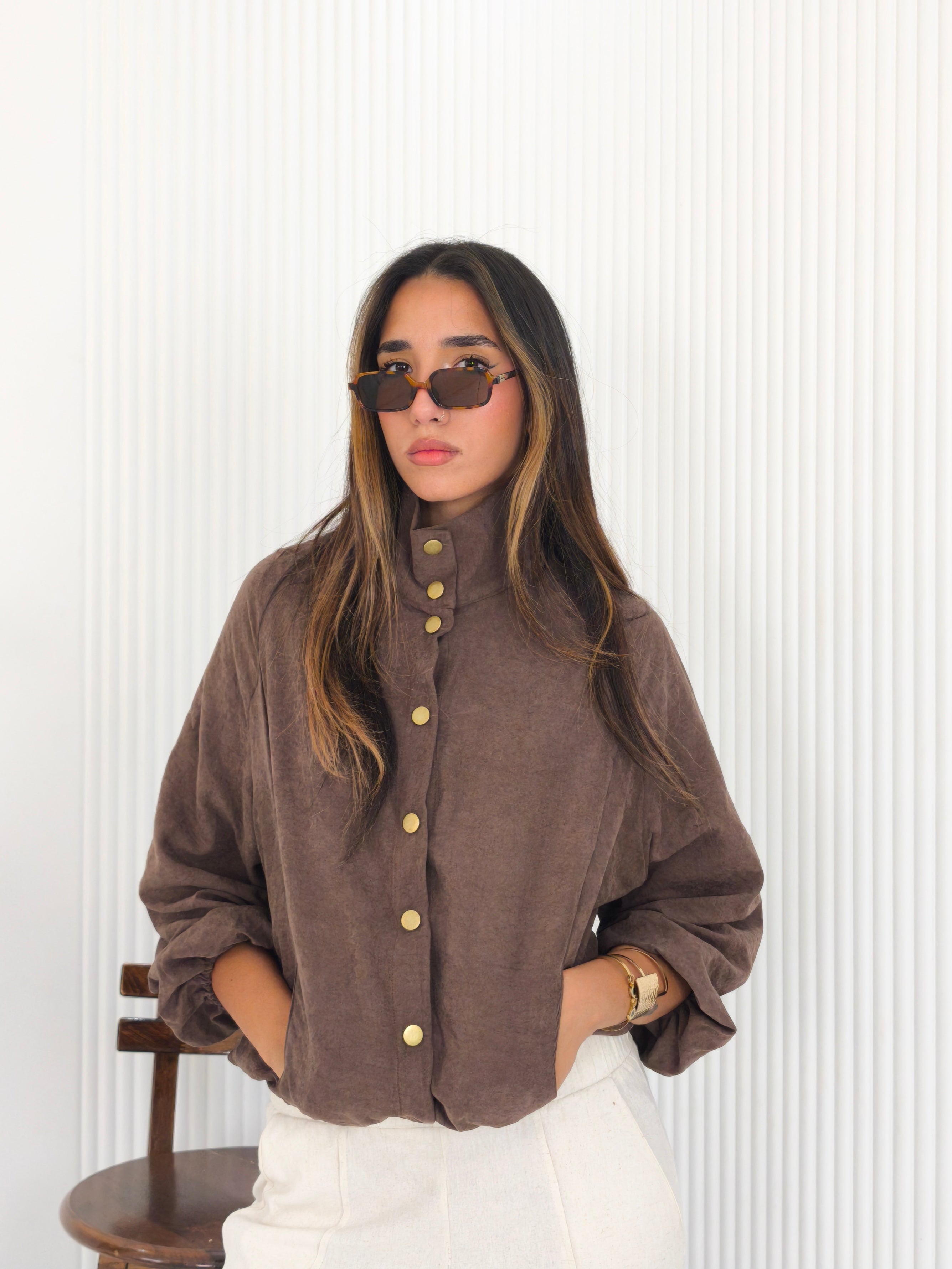 Luna High-Neck Bomber Jacket