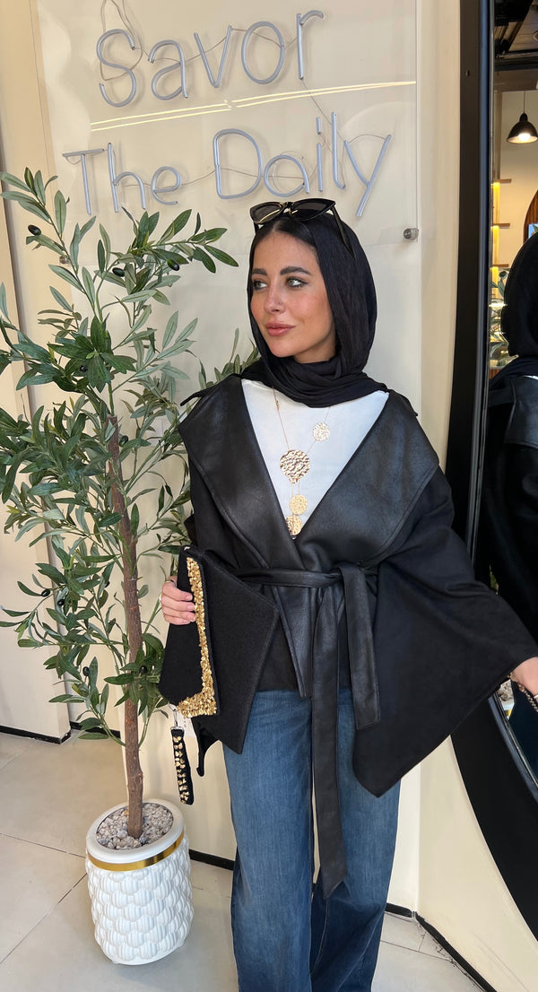 Black Suede leather Jacket