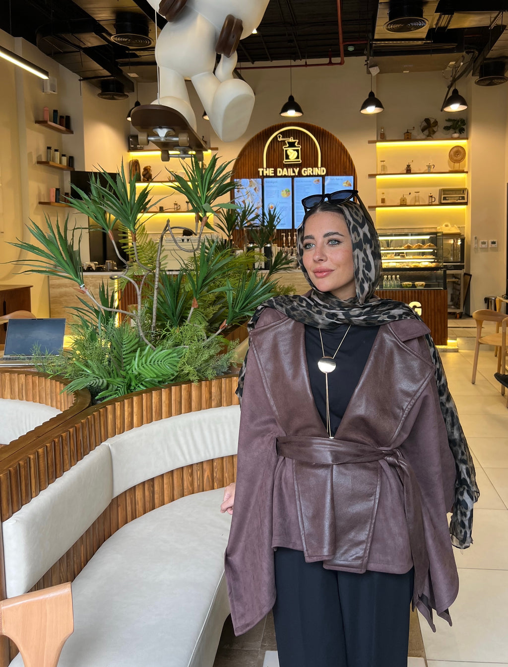 Brown suede leather Jacket