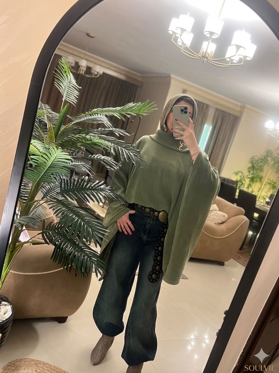 Green Alura Poncho